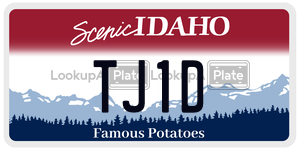 TJ1D  license plate in ID