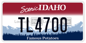 TL4700  license plate in ID