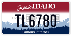 TL6780  license plate in ID