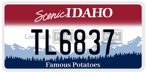 TL6837  license plate in ID