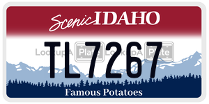 TL7267  license plate in ID