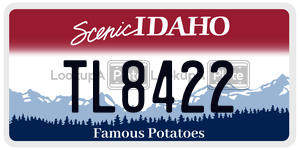 TL8422  license plate in ID