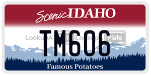 TM606 license plate in Idaho