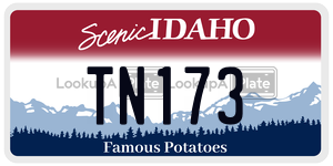 TN173  license plate in ID