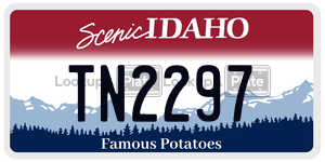 TN2297  license plate in ID