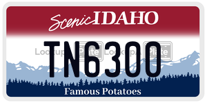TN6300  license plate in ID