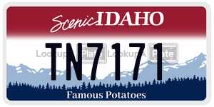 TN7171  license plate in ID