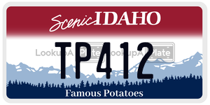 TP412  license plate in ID