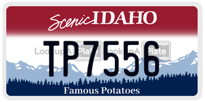 TP7556  license plate in ID