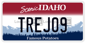 TREJ09  license plate in ID