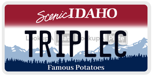 TRIPLEC  license plate in ID