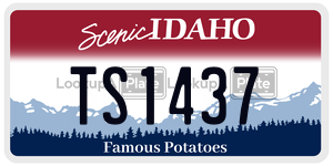 TS1437  license plate in ID