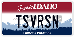 TSVRSN  license plate in ID