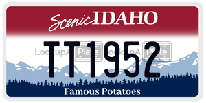 TT1952  license plate in ID