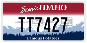 TT7427  license plate in ID