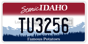 TU3256  license plate in ID