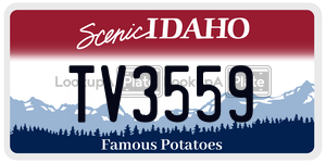 TV3559  license plate in ID