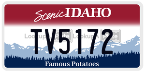 TV5172  license plate in ID