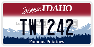 TW1242  license plate in ID