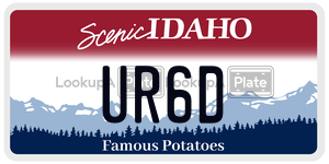 UR6D  license plate in ID