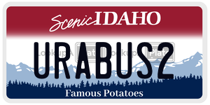 URABUS2 license plate in Idaho