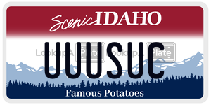 UUUSUC  license plate in ID