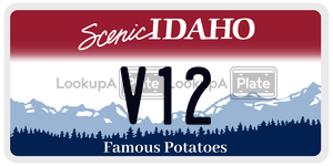 V12  license plate in ID
