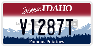 V1287T  license plate in ID
