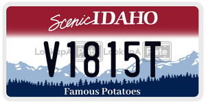 V1815T  license plate in ID