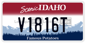 V1816T  license plate in ID