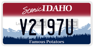 V2197U  license plate in ID