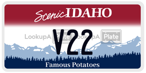 V22  license plate in ID