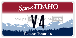 V4  license plate in ID