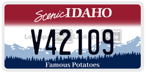V42109  license plate in ID