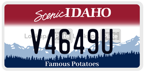 V4649U  license plate in ID