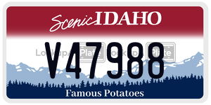 V47988  license plate in ID