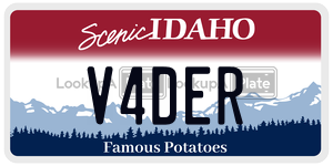 V4DER  license plate in ID