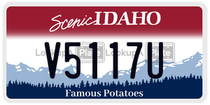 V5117U  license plate in ID