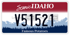 V51521  license plate in ID