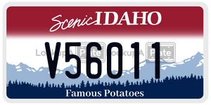V56011  license plate in ID