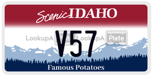 V57  license plate in ID