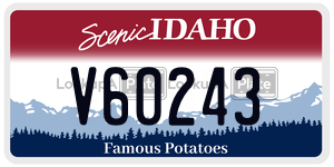 V60243  license plate in ID