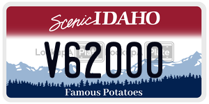 V62000  license plate in ID