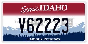 V62223  license plate in ID