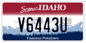 V6443U  license plate in ID