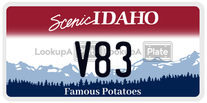 V83  license plate in ID