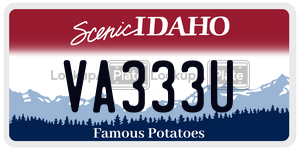 VA333U  license plate in ID