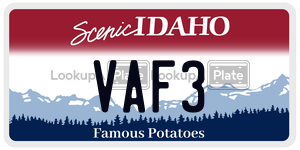 VAF3  license plate in ID