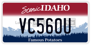 VC560U  license plate in ID