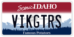 VIKGTRS  license plate in ID